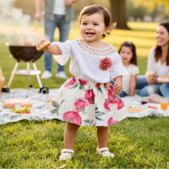 Other - Girls Floral 2 Piece Matching Set